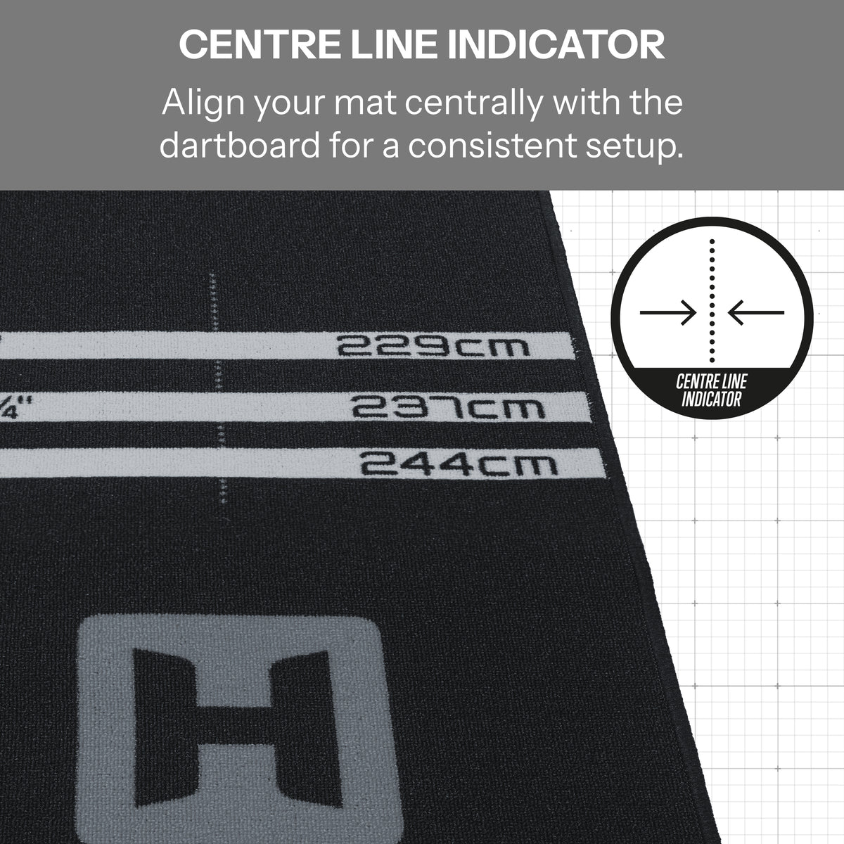 Fortis Darts Mat - Grey
