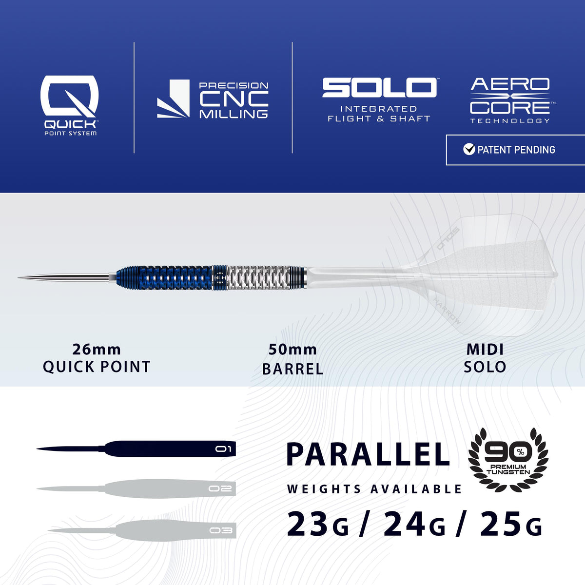 Geo 01 90% Quick Point Darts