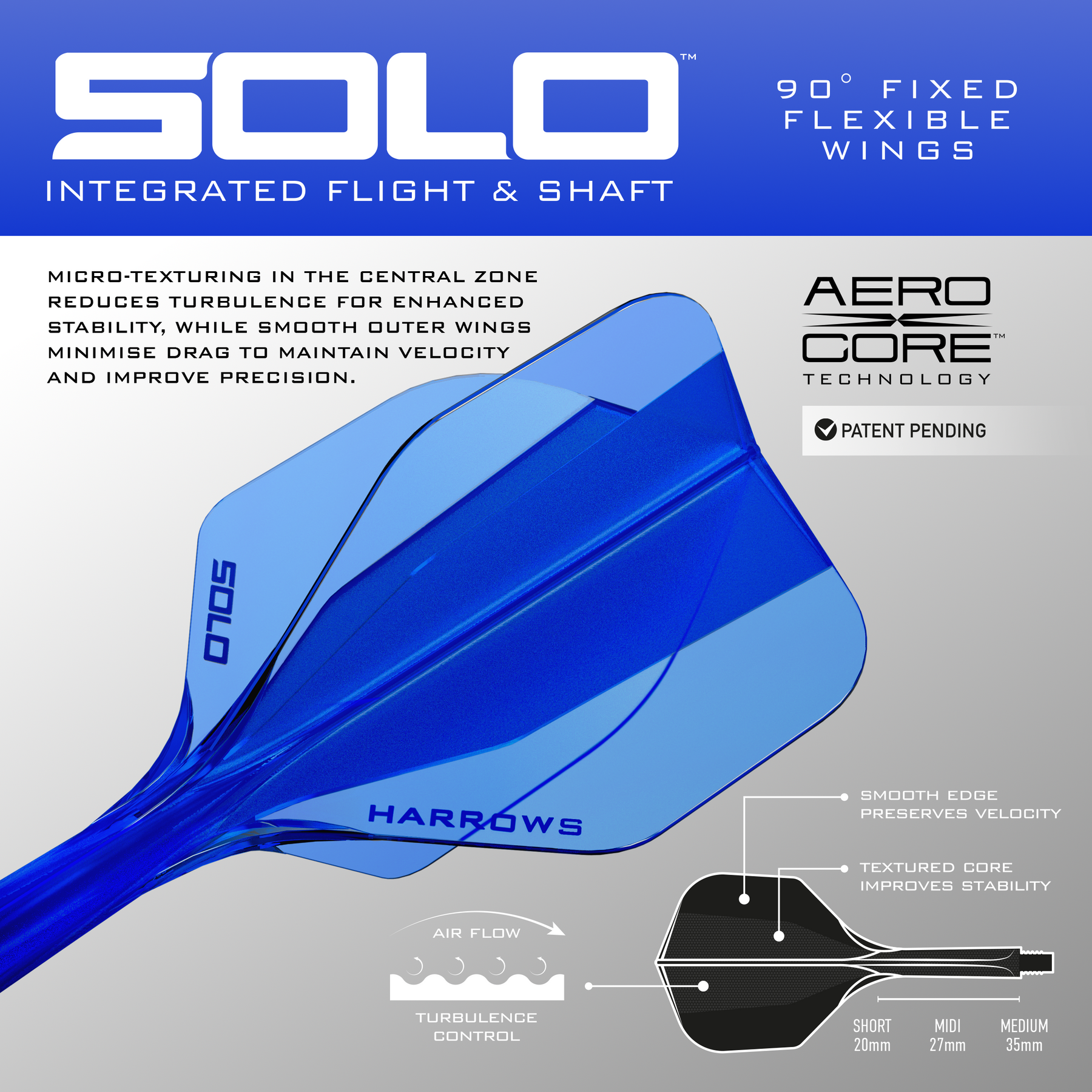 Solo: Integrated Flight and Shaft - Blue