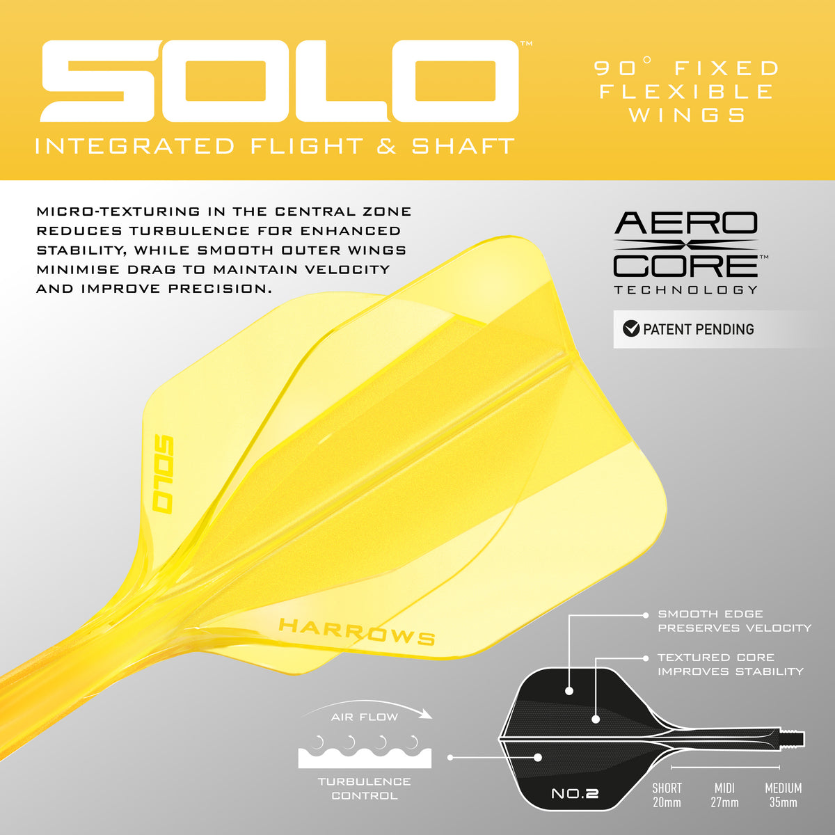 Solo No.2 Integrated Flight and Shaft - Yellow