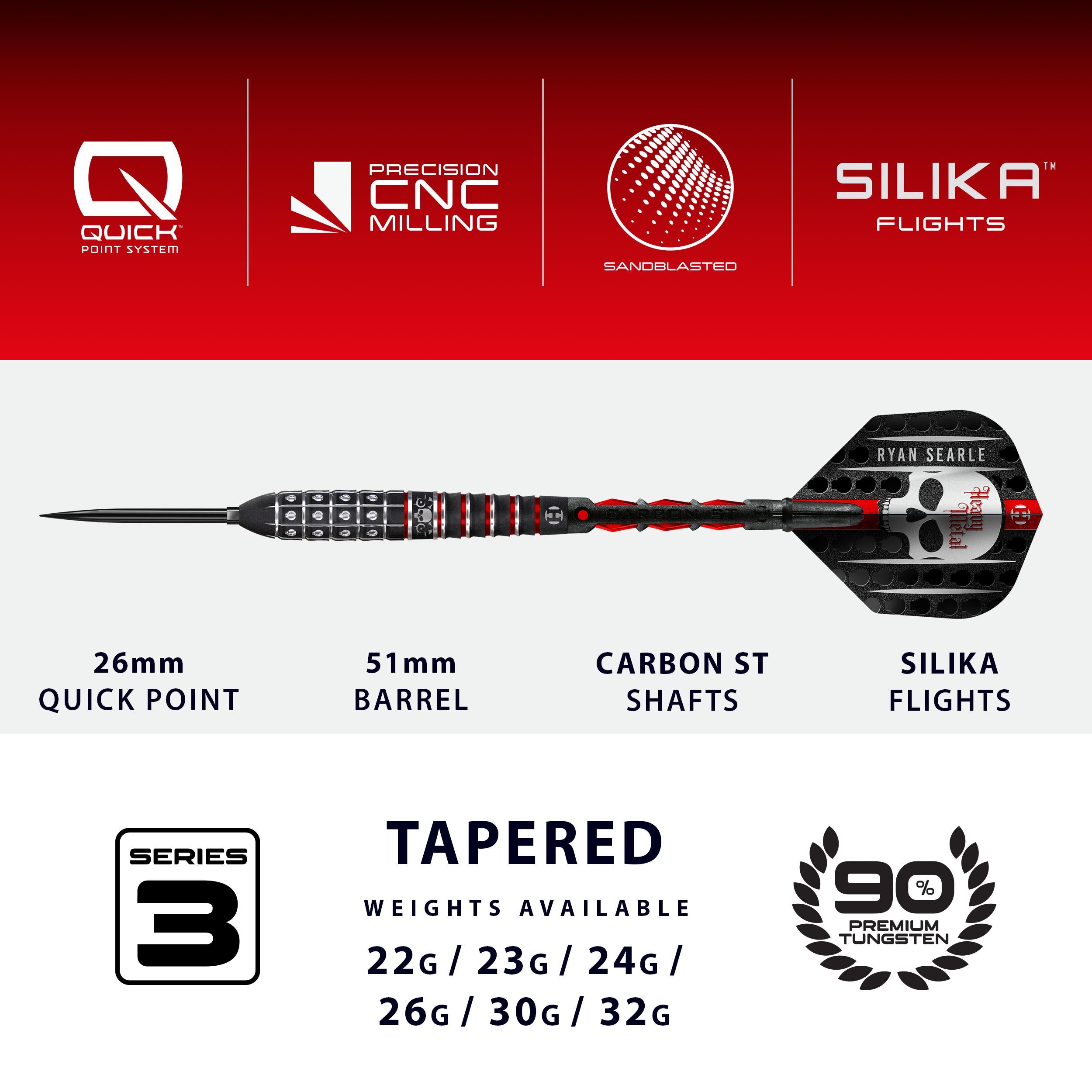 Ryan Searle 90% Series 3 Quick Point Darts