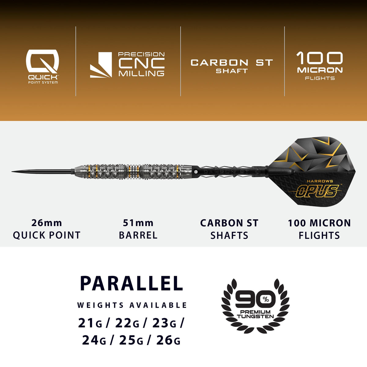 Opus 90% Quick Point Darts