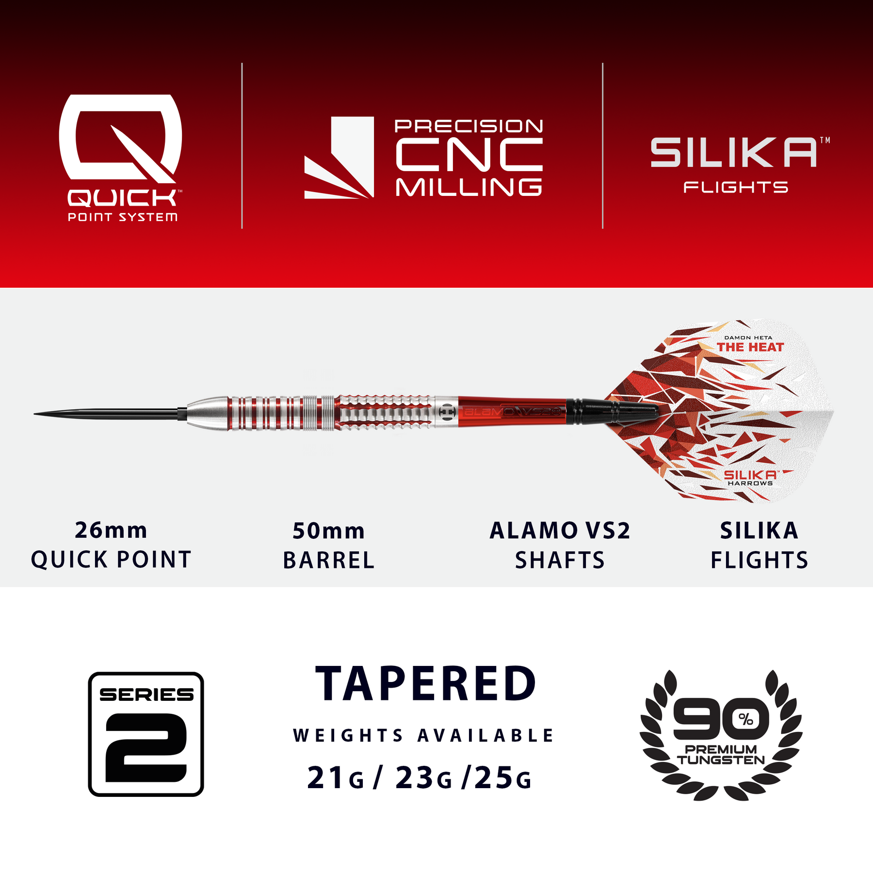 Damon Heta 90% Series 2 Quick Point Darts
