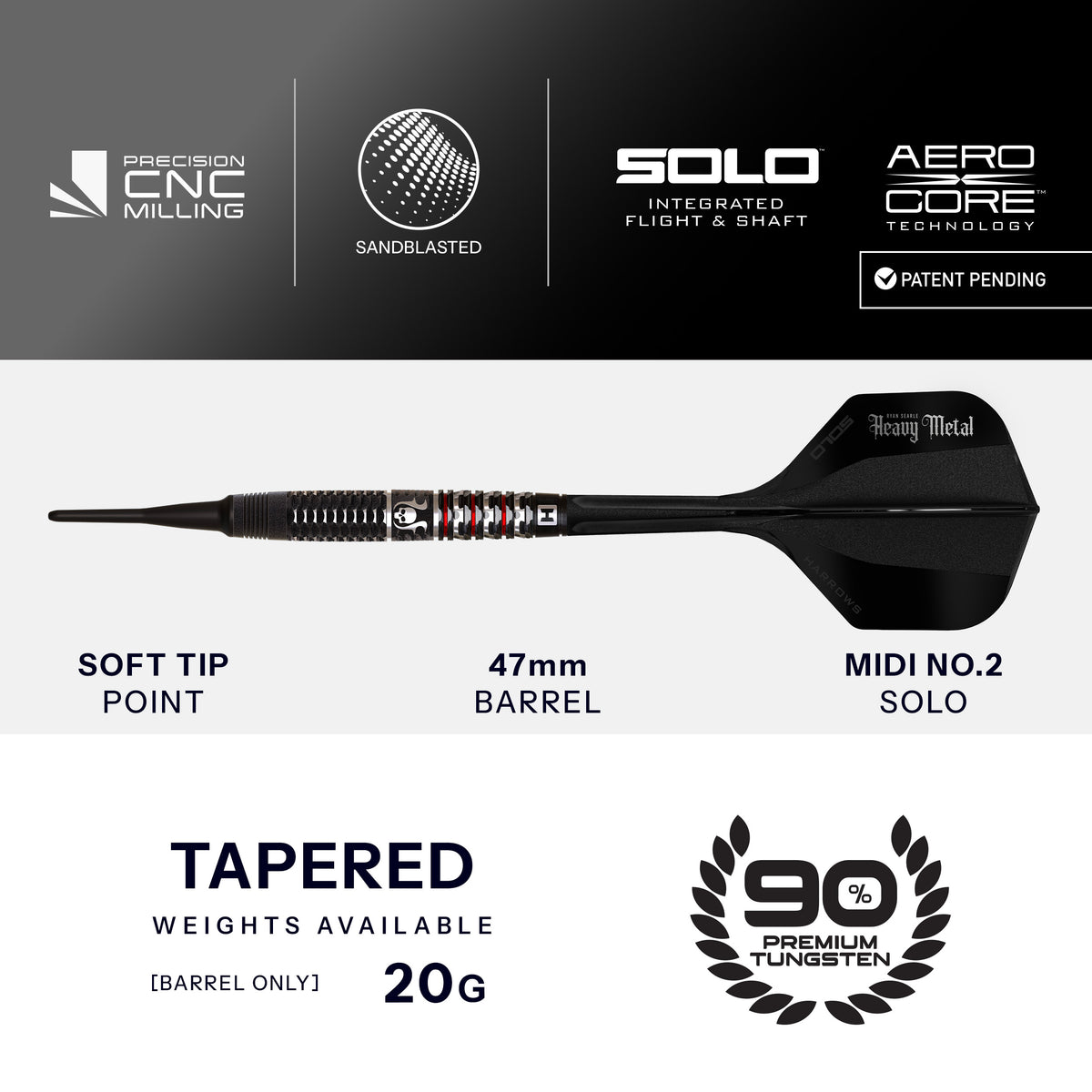 Ryan Searle Geo 90% Tungsten Soft Tip Darts