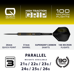 Chizzy 90% Series 3 Quick Point Darts