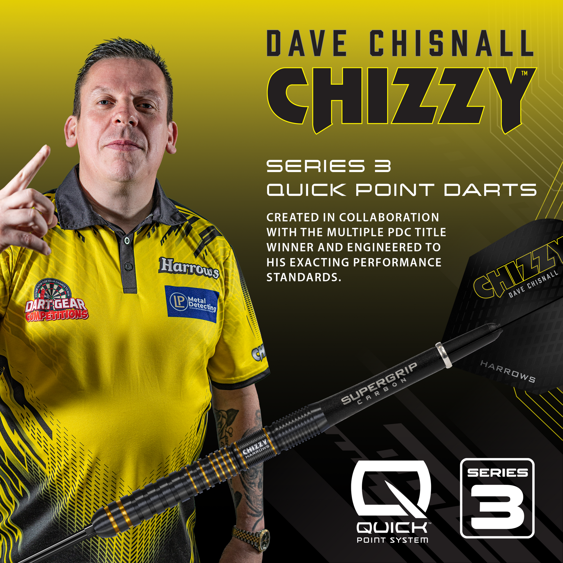 Chizzy 90% Series 3 Quick Point Darts
