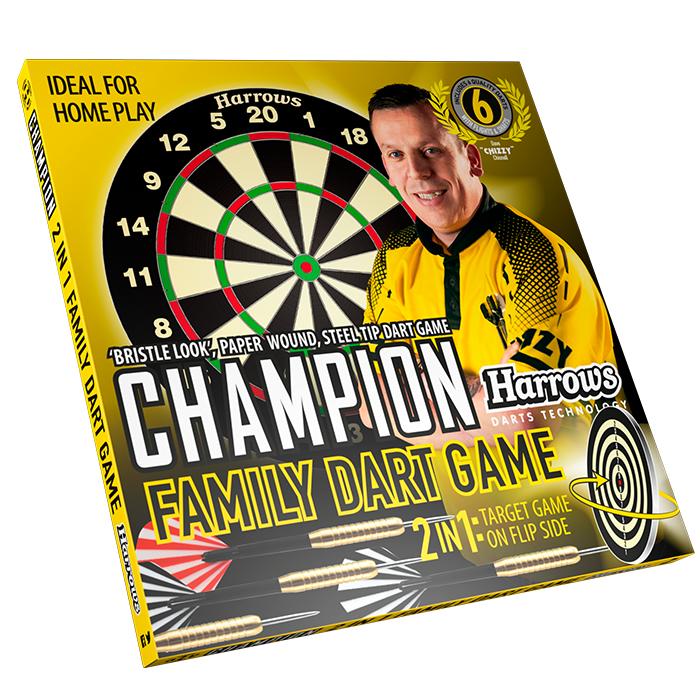 Champion Family Dart Game - Dartboard & 6 Darts