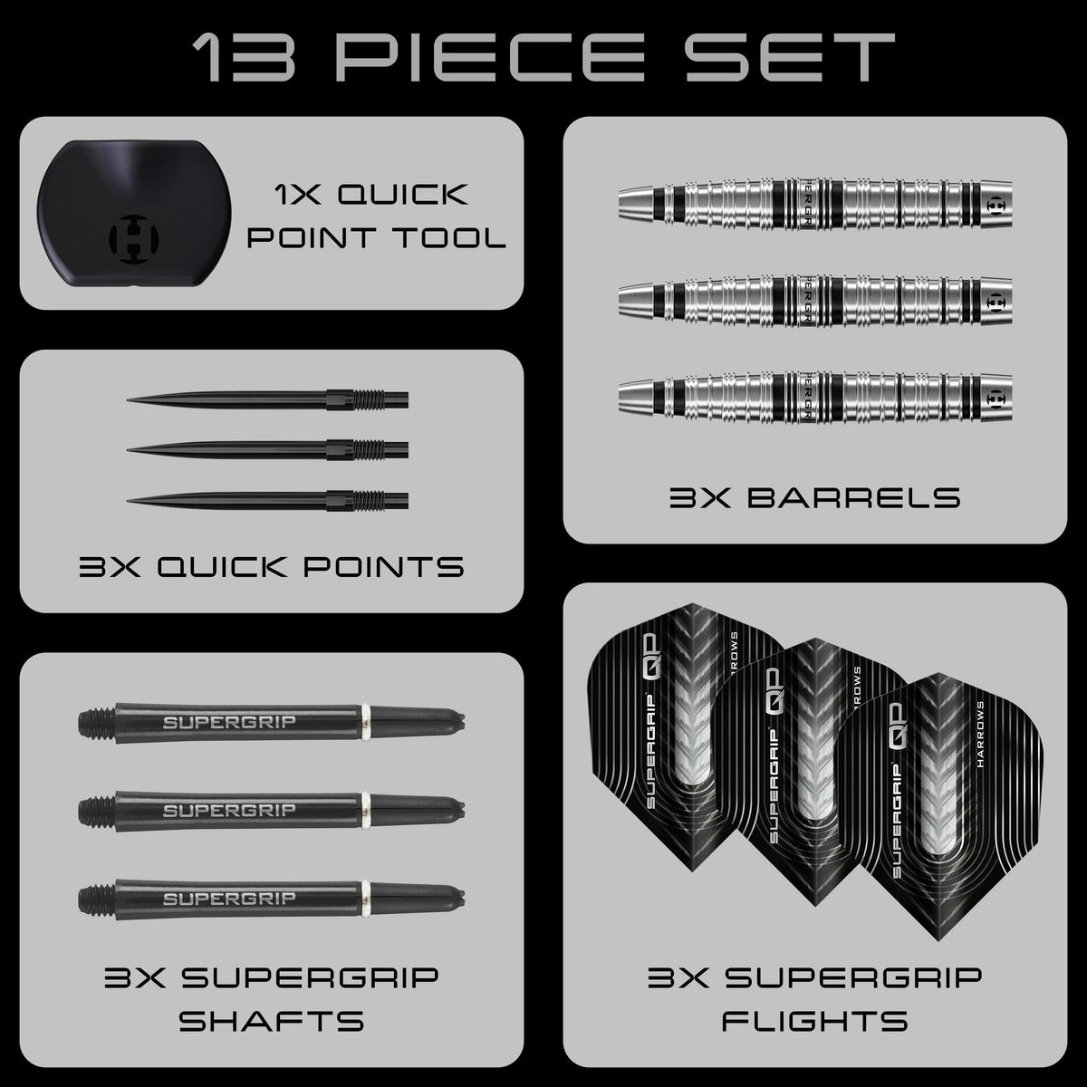 Supergrip QP Torpedo 90% Quick Point Darts