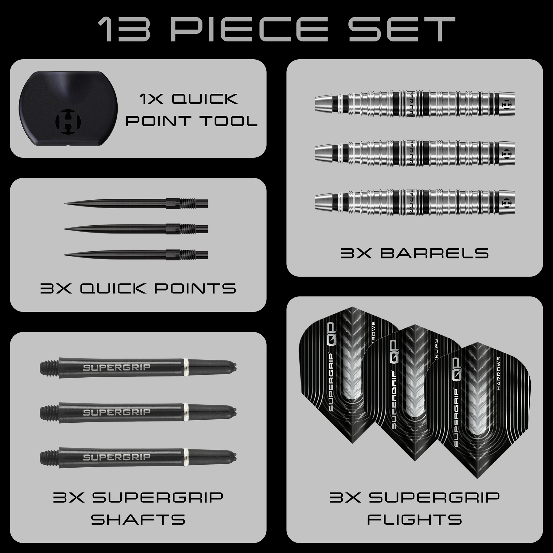 Supergrip QP Torpedo 90% Quick Point Darts