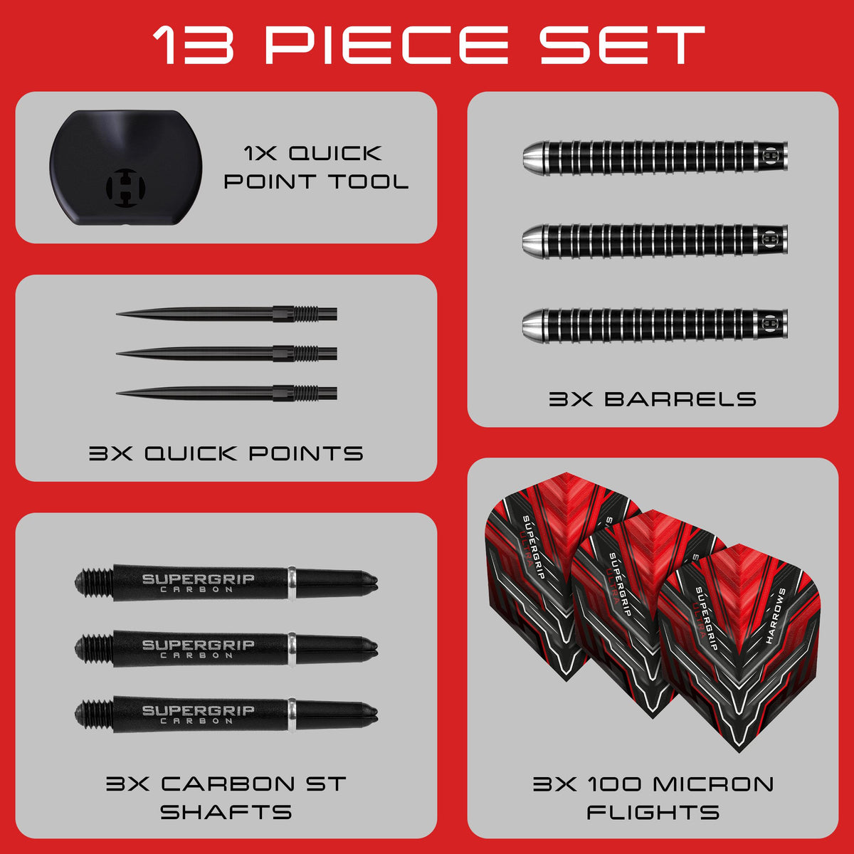Supergrip Ultra 90% Quick Point Darts