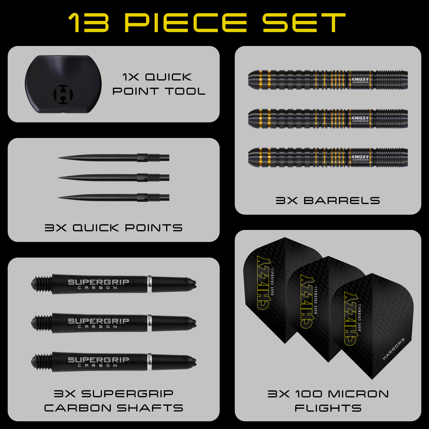 Chizzy 90% Series 3 Quick Point Darts
