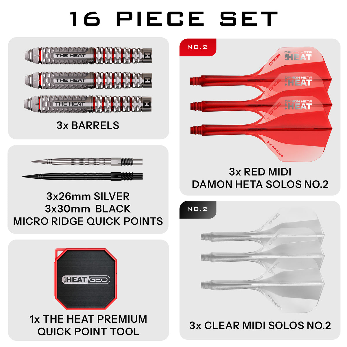 Damon Heta Geo 90% Tungsten Quick Point Darts