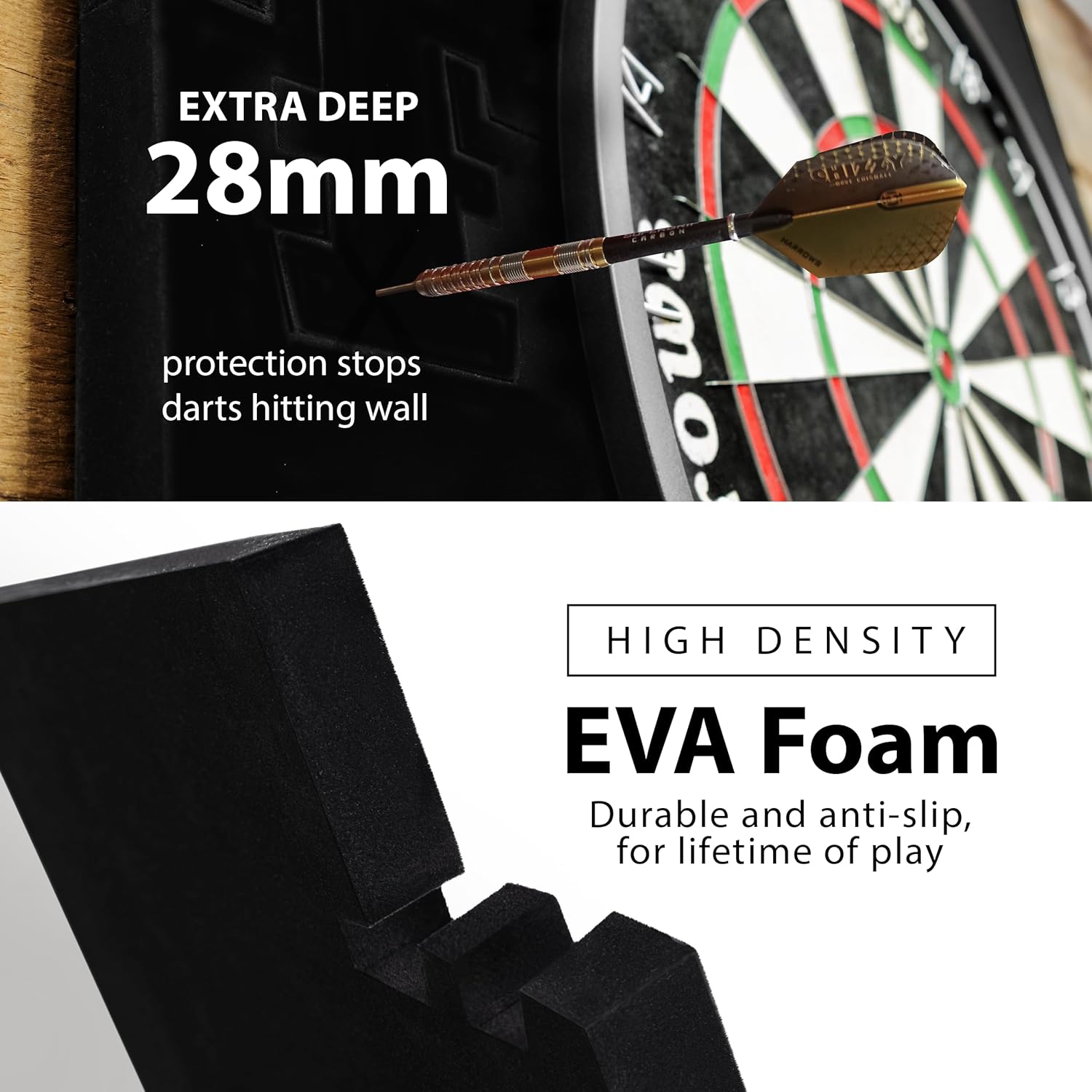 Harrows XL Dartboard Surround - 6 Piece Wall Protector