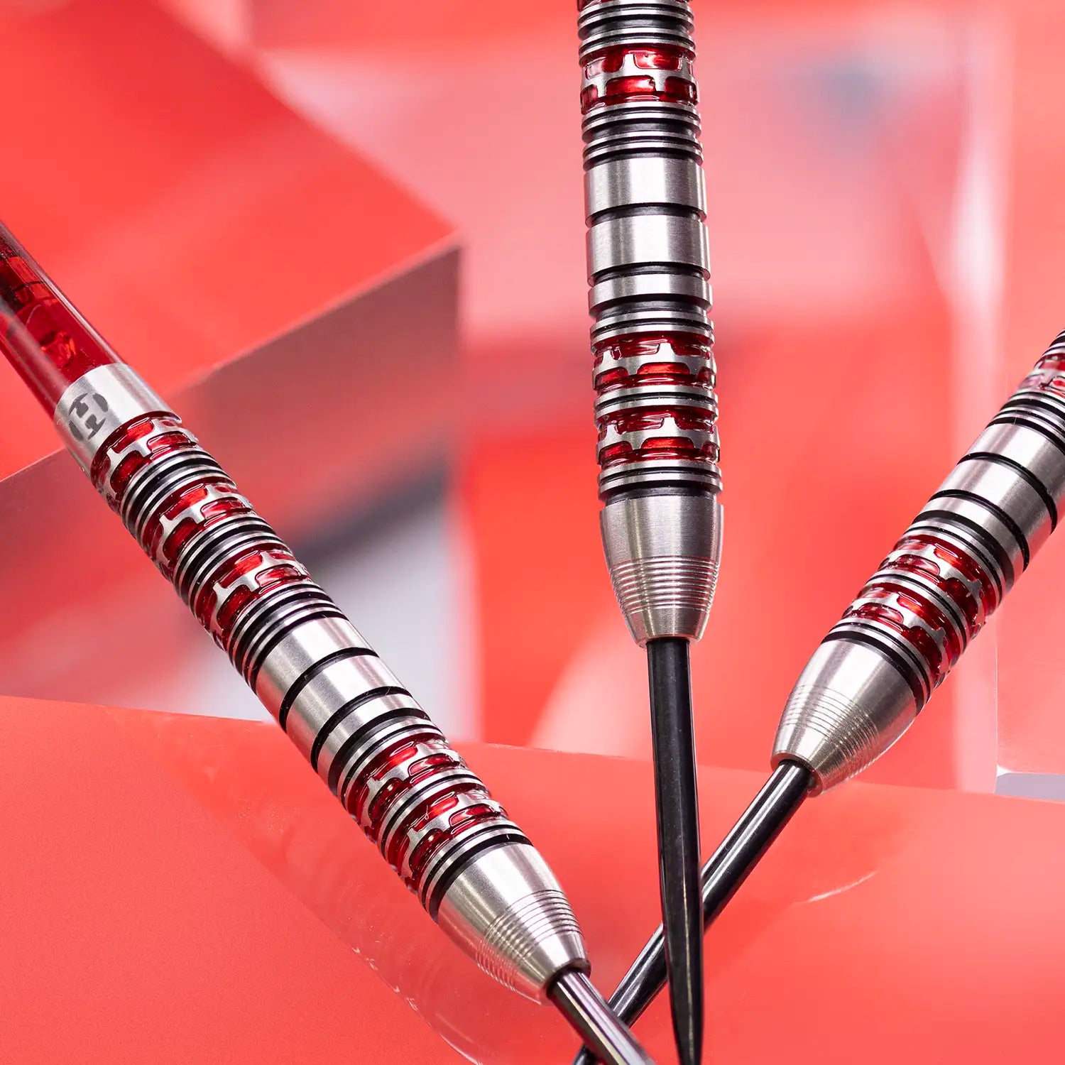 Player range dart on a red background