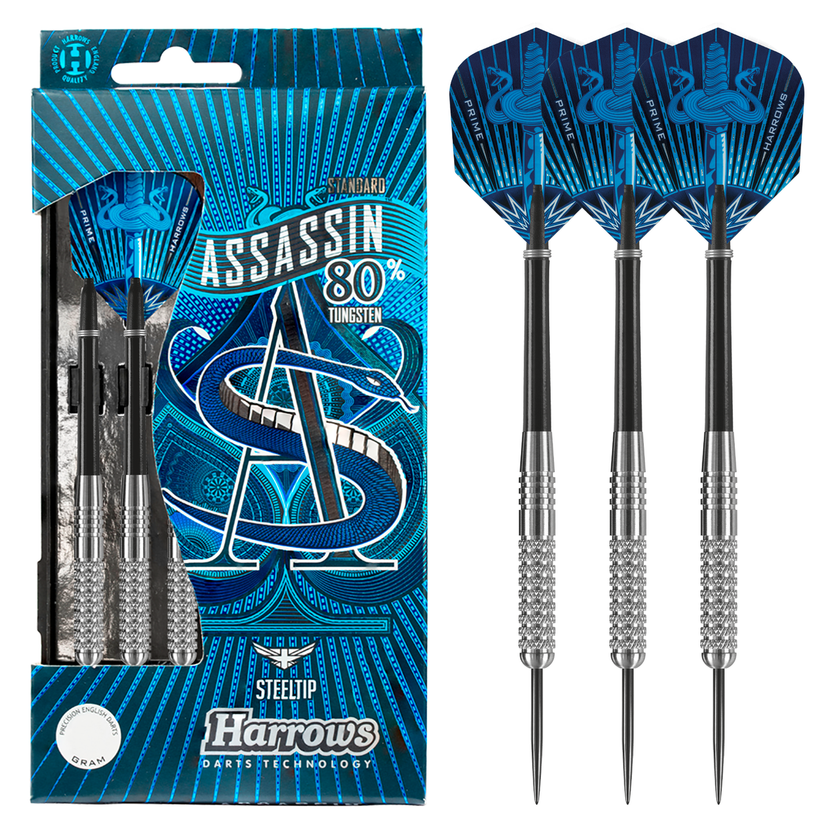 【タングステン90%】Harrows SWARM 18g BLUEカスタムセット Harrows Swarm Soft Tip Dart Set — Darts.com