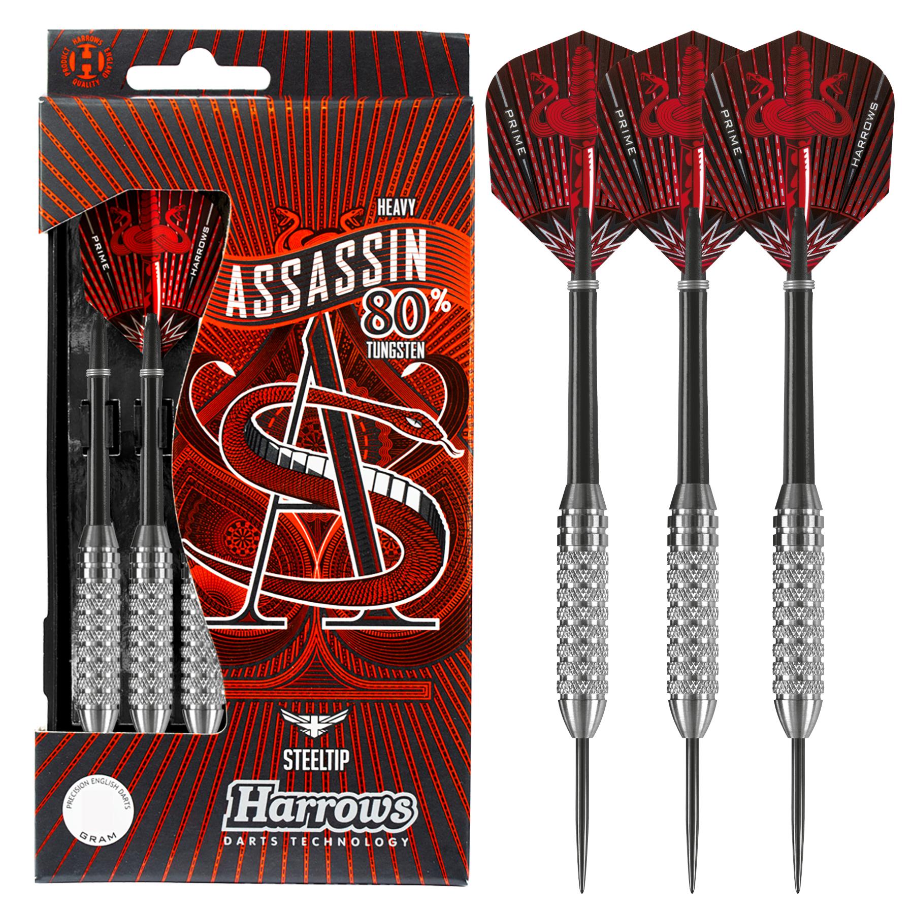 Harrows Weapon 80% Tungsten ダーツセット Assassin 80% 34gK Steel Tip Darts