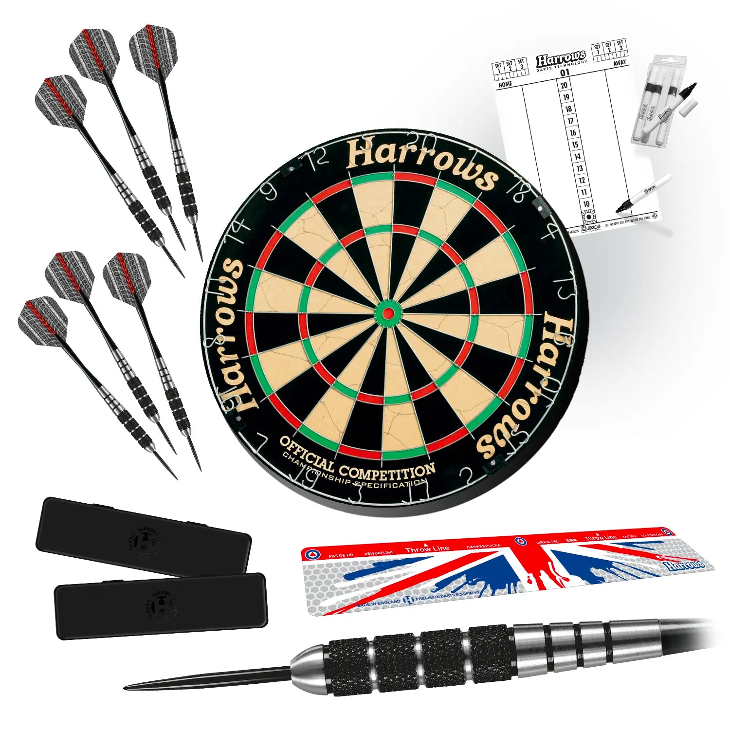 Darts + Throw Line + Scoreboard Bundle