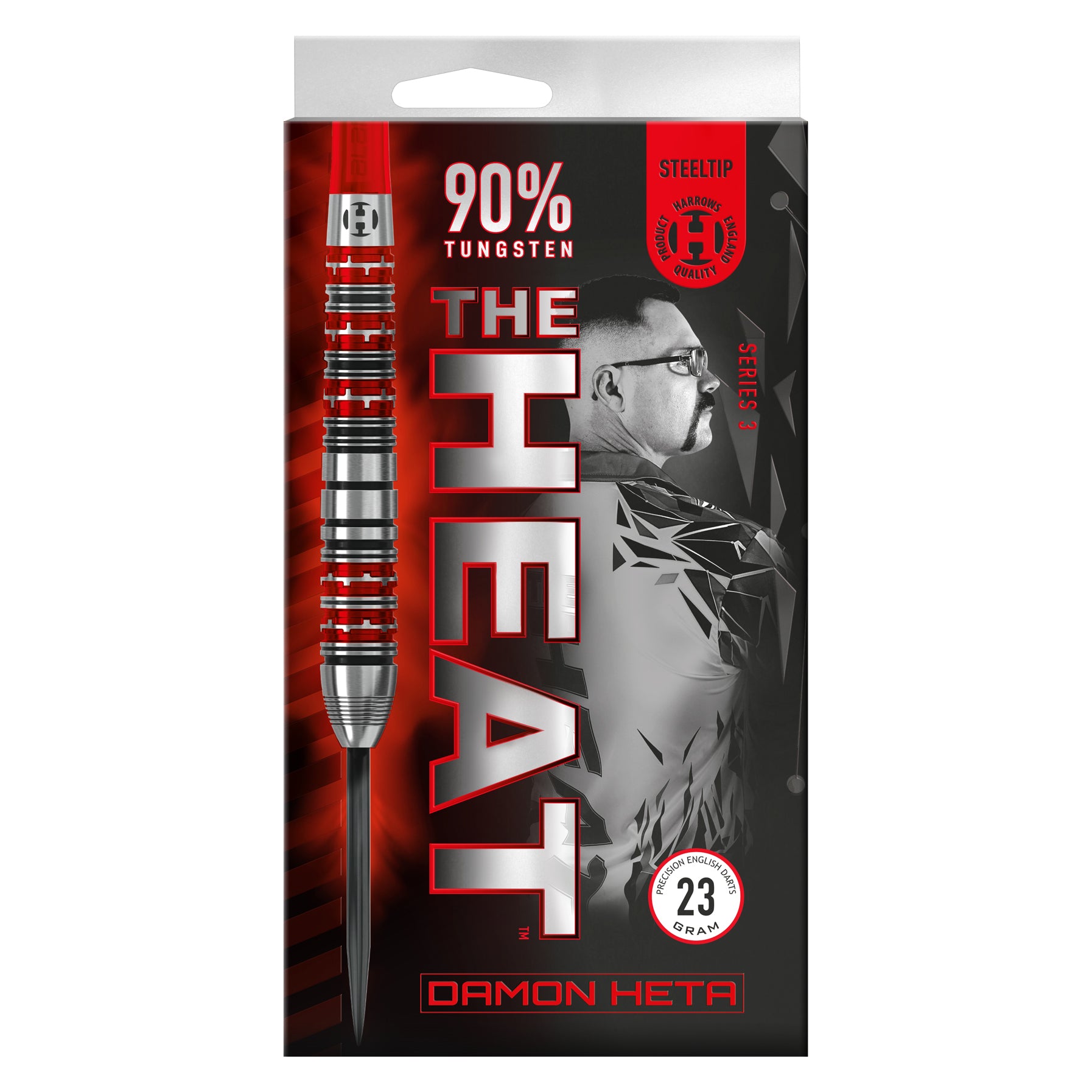 ダーツ Harrows DAMON HETA SERIES 3 STEEL 23g Damon Heta 90% Series 3 Steel Tip Darts