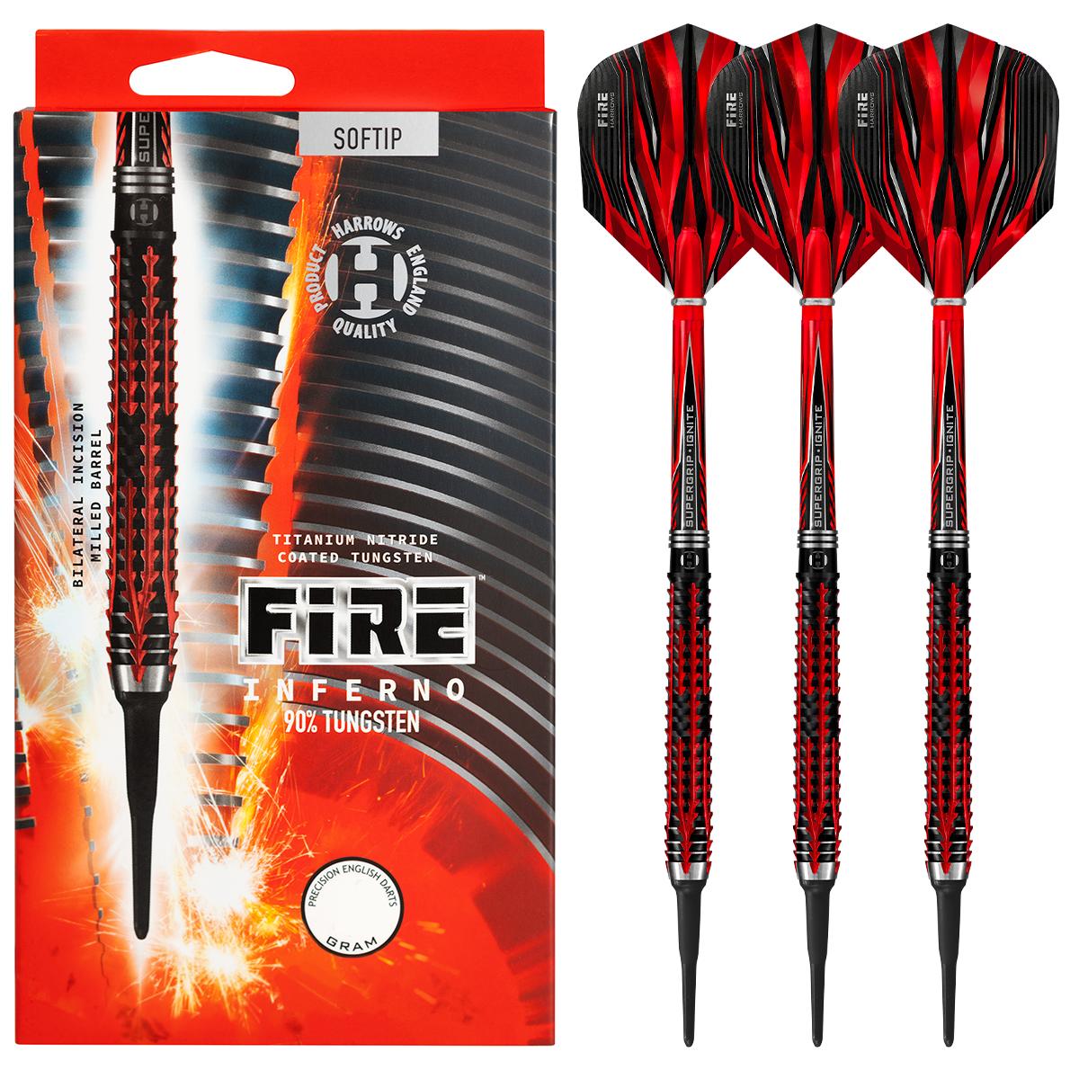 HARROWS FIRE INFERNO SOFTIP 90% タングステン Fire Inferno 90% Soft Tip Darts