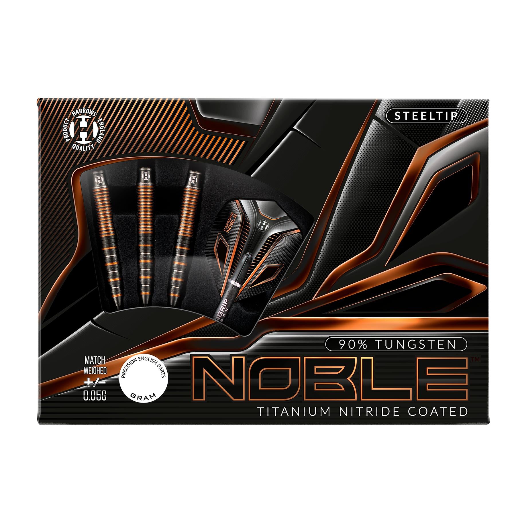 【タングステン90%】Harrows NOBLE 20g【カーボンシャフト付き】 Noble 90% Steel Tip Darts