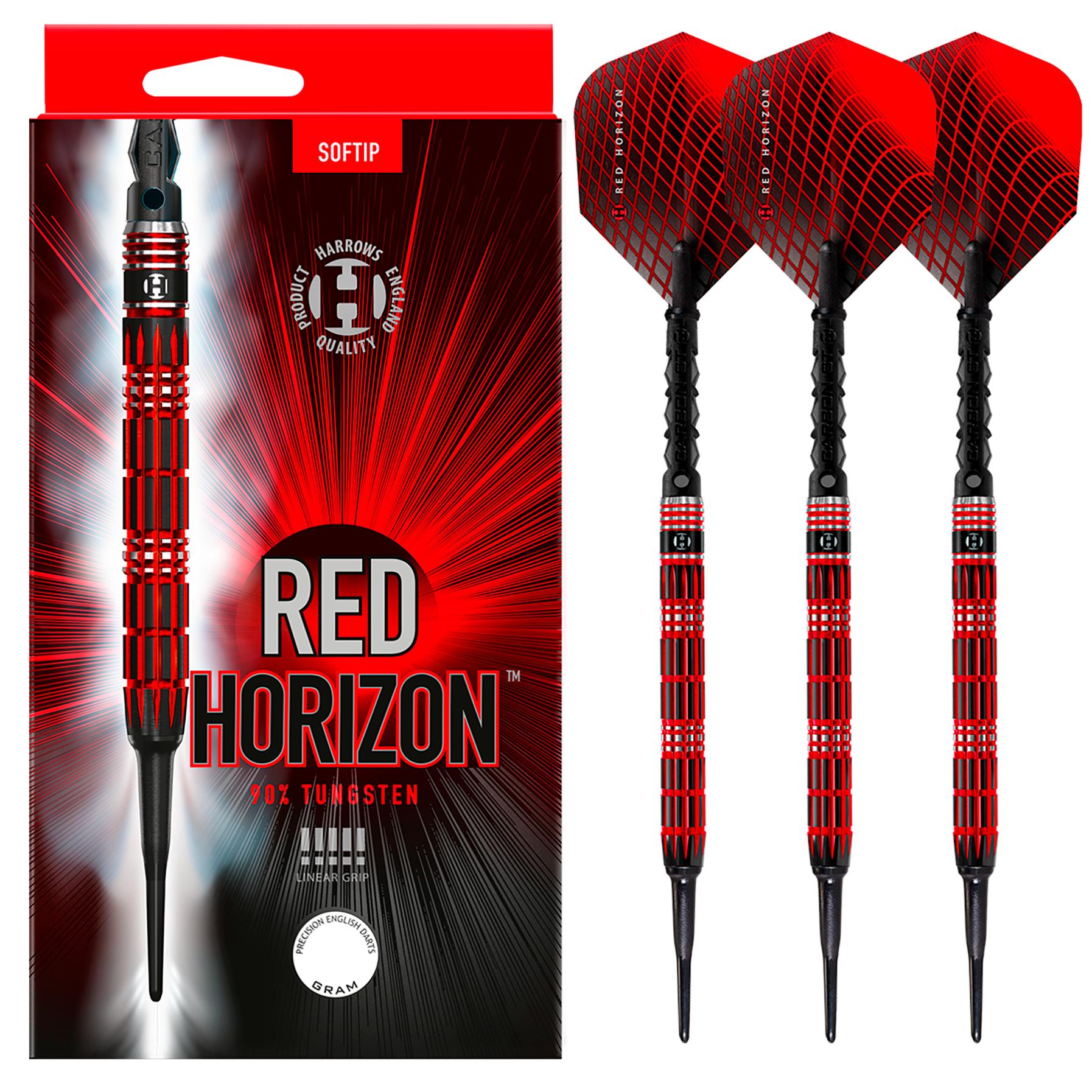Harrows Red Horizon 18g ソフトチップダーツセット Red Horizon 90% Soft Tip Darts