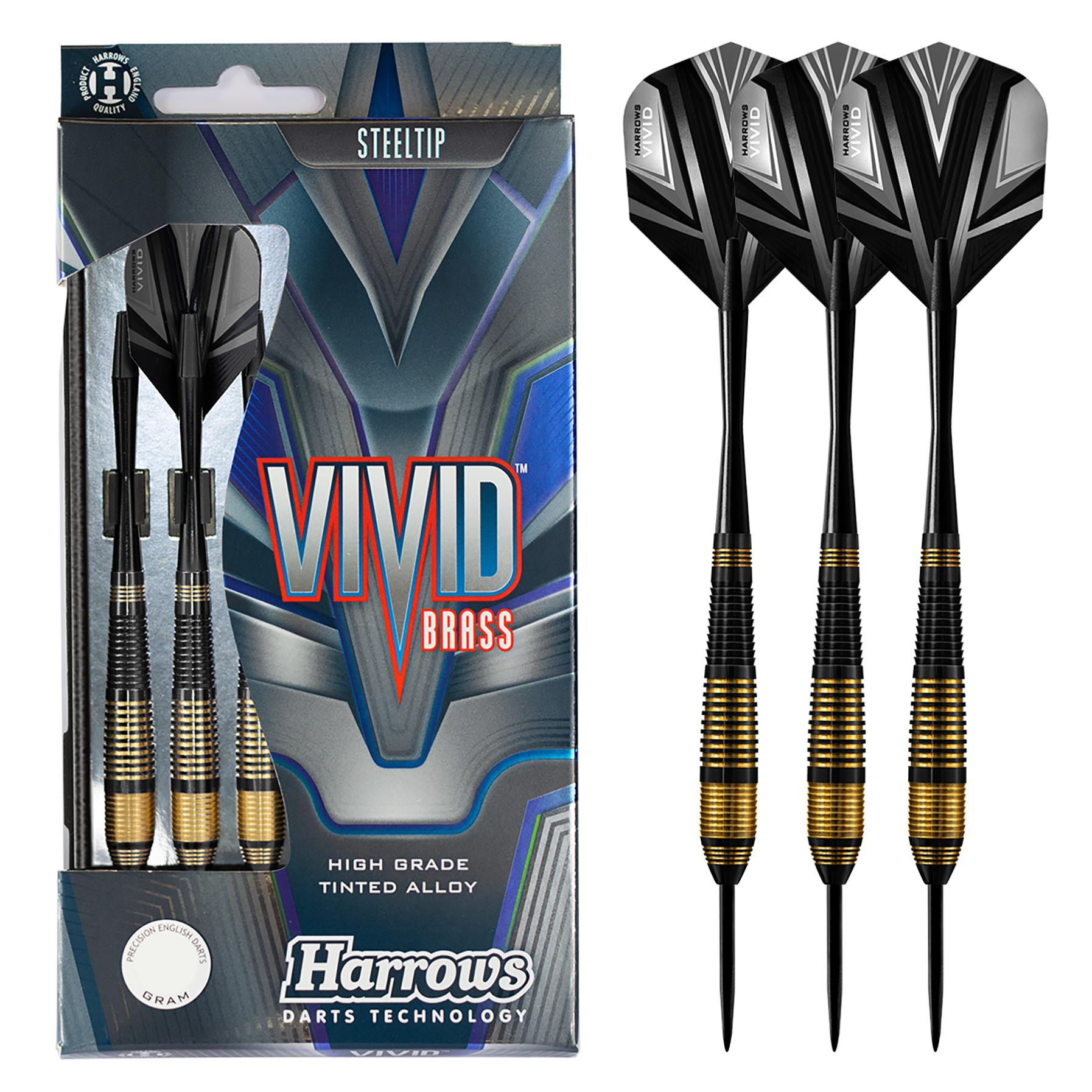 Vivid Brass - Black Steel Tip Darts