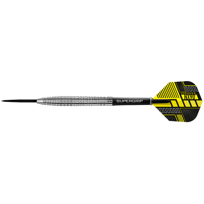 Fléchettes Harrows NX90 90% Tungstène – 23g, Pointe Acier, Chargement Avant, Coupes Annelées Et Micro – Lot De 3