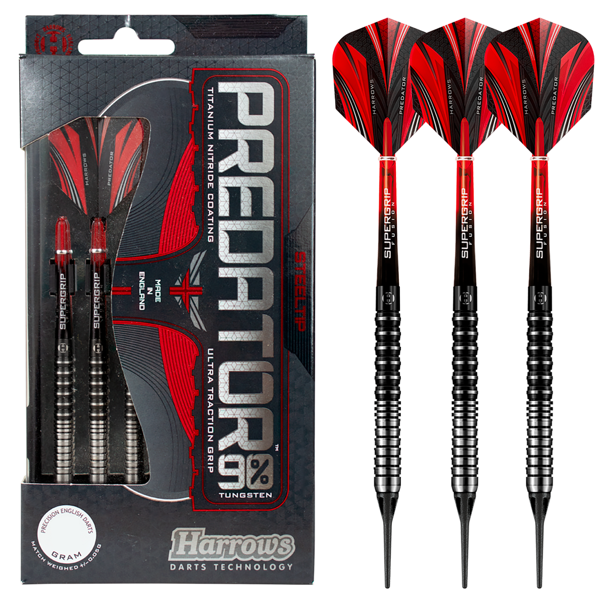 新品 Harrows Predator ダーツ 20g タングステン Predator 90% Soft Tip Darts